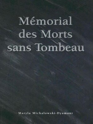 cover image of Mémorial des Morts sans Tombeau